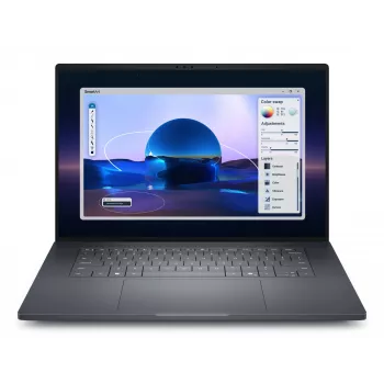 DELL Pro Max 16 Premium MA16250 mobilā darbstacija, Intel Core Ultra 9 285H, 16 inch Full HD+, 64 GB LPDDR5x, 1 TB SSD, NVIDIA RTX PRO 2000 Blackwell, Wi-Fi 7, Windows 11 Pro, Melna