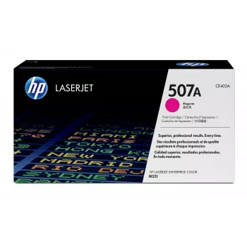 HP 507A Magenta oriģinālā lāzertoptera kasetne CE403-67901