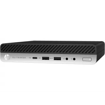 T1A HP EliteDesk 800 G5 Atjaunots Intel® Core™ i5 i5-9500 8 GB DDR4-SDRAM 256 GB SSD Windows 11 Pro Mini PC Melns, Sudrabs