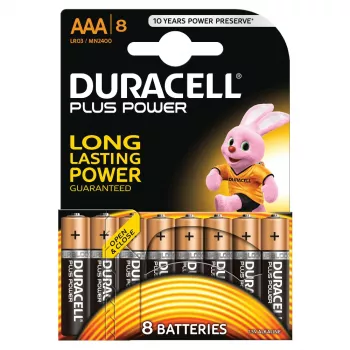 Duracell MN2400B8 AAA sārma baterija, vienreizējās lietošanas, 8 gab.