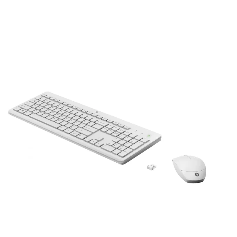 HP 230 bezvadu pele un tastatūras komplekts, balts, pele iekļauta