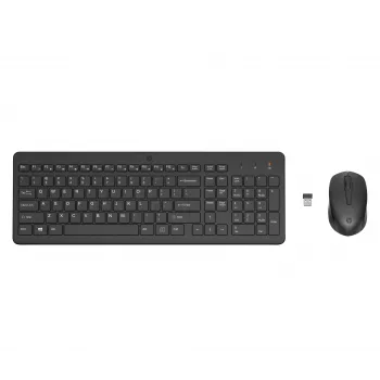 Bezvadu tastatūras un peles komplekts HP 330 — pilna izmēra tastatūra, RF bezvadu, melna, pele iekļauta