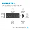 Bezvadu tastatūras un peles komplekts HP 330 — pilna izmēra tastatūra, RF bezvadu, melna, pele iekļauta
