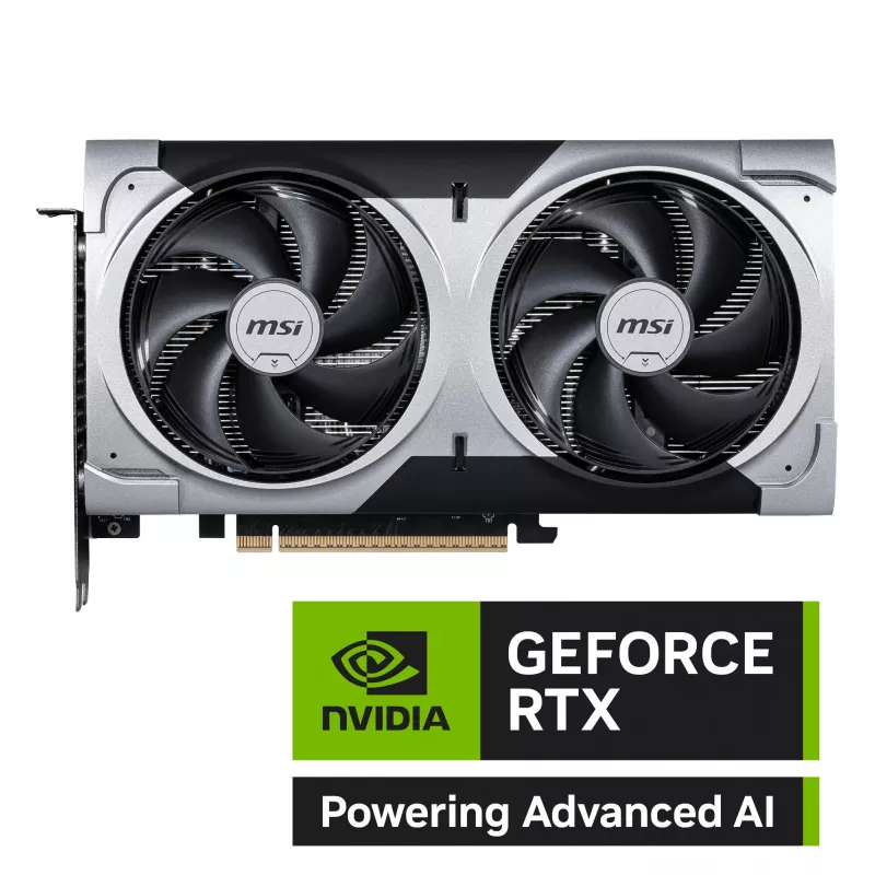Grafikas karte MSI GeForce RTX 5060 Ti 16 GB GDDR7, PCIe 5.0, 128-bit, 2602 MHz boost, 180 W, 2x ventilatori