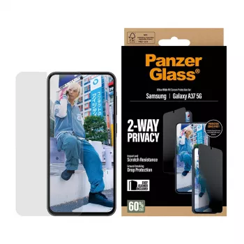 Aizsargstikls PanzerGlass Privacy Samsung Galaxy A37 Ultra-WideFit PG90806, privātuma filtrs