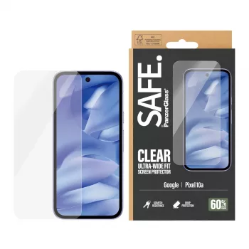 PanzerGlass SAFE. aizsargstikls Google Pixel 10a 5G | Īpaši plats pārklājums