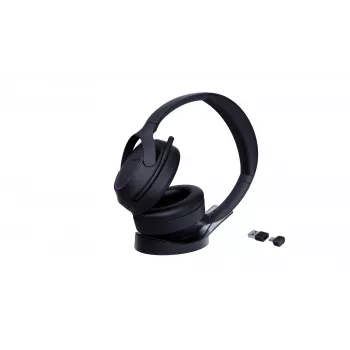 Yealink BH78 Bezvadu austiņas ar statīvu, vienas auss, USB-C/USB-A, Bluetooth, melnas