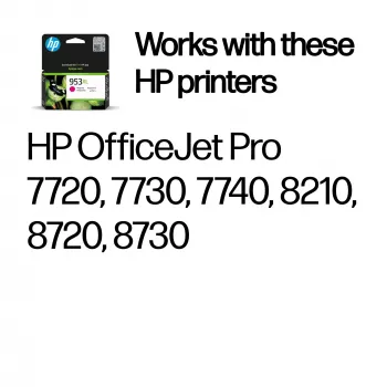 HP 953XL High Yield Magenta oriģinālā tintes kasetne, fuksīna, 1 gab., 1450 lappuses