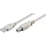 Microconnect USBAB1 USB kabelis USB 2.0 1 m USB A USB B Pelēks