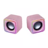Mars Gaming MSCUBEP Pink kompakti RGB spēļu skaļruņi 8W DSP skaņas procesors