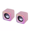 Mars Gaming MSCUBEP Pink kompakti RGB spēļu skaļruņi 8W DSP skaņas procesors