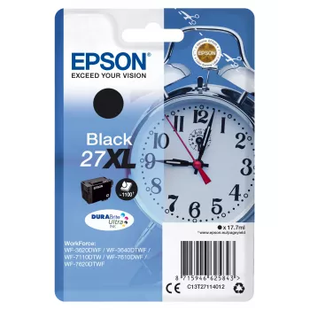 Epson 27XL DURABrite Ultra melnā tintes kasetne, viena iepakojumā