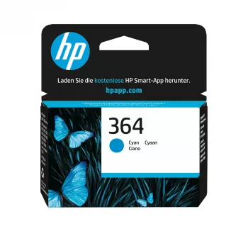 HP 364 Cyan oriģinālā tintes kasetne, ciāna, 1 gab., 300 lapas