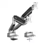 Universāls Ergo Office divu monitoru galda stiprinājums, gāzes atspere 17-35 15kg, VESA 75x75 / 100x100, ER-446
