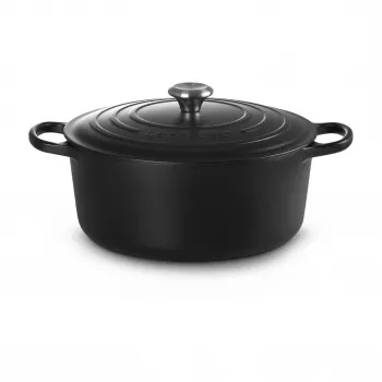 Le Creuset Signature Apaļais Čuguna Katls 8.1L Melns 30cm