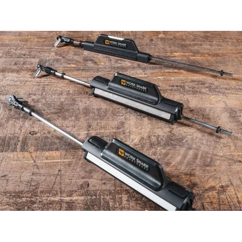 Pull-through nažu asinātājs Work Sharp Precision Adjust Elite 09DX066 — regulējams leņķis, dimanta akmeņi, ādas apdare, neilona korpuss