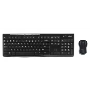 Logitech MK270 bezvadu tastatūras un peles komplekts, RF, melns