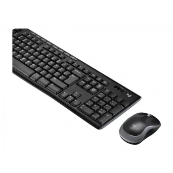 Logitech MK270 bezvadu tastatūras un peles komplekts, RF, melns