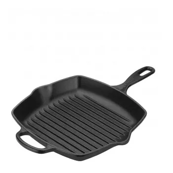Le Creuset Signature Square Grill Panna 26cm satīna melna (20183260000422)