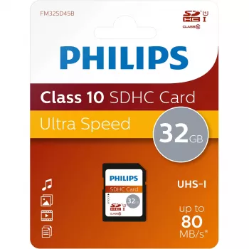 Philips FM32SD45B/10 32GB SDHC UHS-I Class 10 atmiņas karte