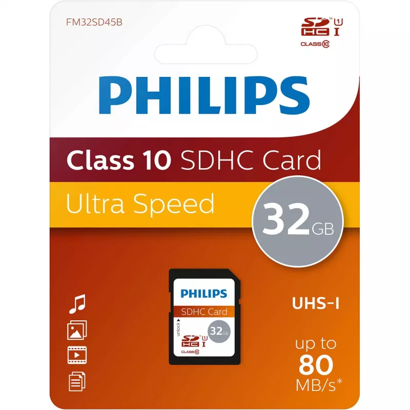 Philips FM32SD45B/10 32GB SDHC UHS-I Class 10 atmiņas karte