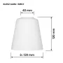 Lampas kupols ActiveJet EMILY stikls, balts — diametrs 12 cm, kakls 40 mm, augstums 120 mm