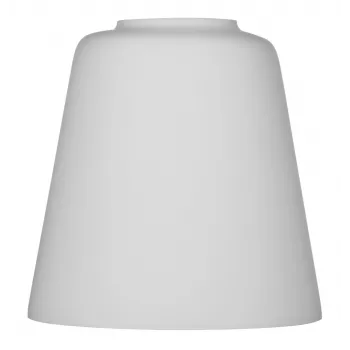 Lampas kupols ActiveJet EMILY stikls, balts — diametrs 12 cm, kakls 40 mm, augstums 120 mm