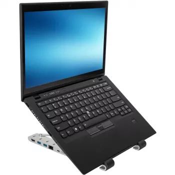 Portatīvais statīvs ar integrētu dokstaciju + klēpjdatora turētājs USB-C 3.2 Gen 1 Thunderbolt 3