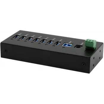 USB centrmezgls Exsys EX-11247HMS 7-portu DIN-sliežu ar 15 kV ESD aizsardzību