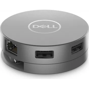 DELL 6-in-1 USB-C daudzportu adapteris - DA305 - vadu - USB 3.2 Gen 2 (3.1 Gen 2) Type-C - 10/100/1000 Mbit/s - Sudrabs - 3840 x 2160 pikseļi - Dell (5H1R0)