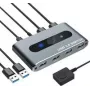 Techly USB 3.0 Slēdzis 2 datoru ieejas 4 izejas - 4 portu - USB 2.0