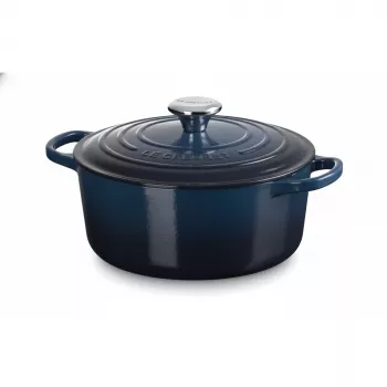 Le Creuset Signature Cepešpanna Apaļa 24 cm nakts zila