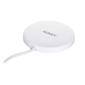 AUEKY Aircore Magnetic LC-A1 Bezvadu magnētiskais lādētājs QI USB-C 15W Balts