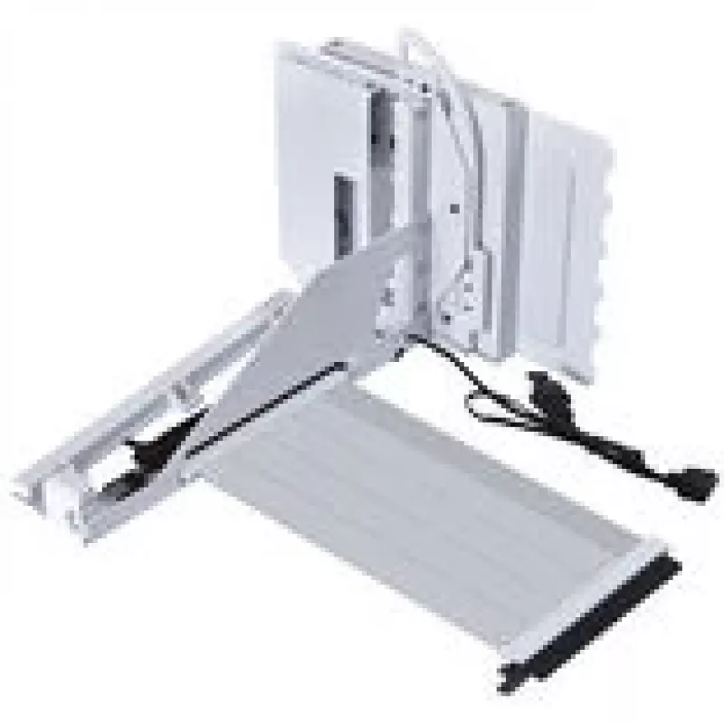 Vertikālās GPU montāžas komplekts Lian Li G89.VG4-5-V4W.00 ar PCIe 5.0 pacēlājkabeli, balts
