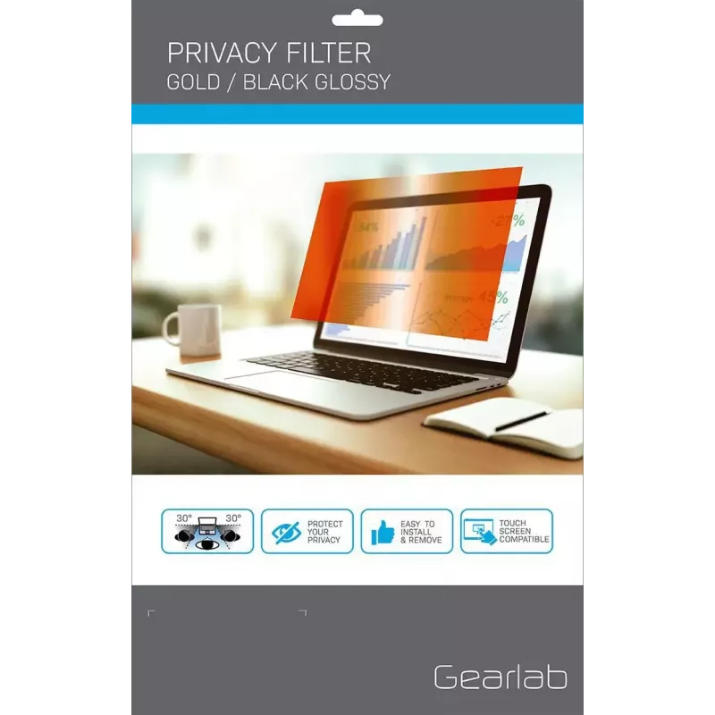 Bezrāmju privātuma filtrs eSTUFF GLBG12277156, 12.5 inch, 16:9, zelts