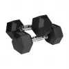 Gumijotie čuguna hanteles HEX 2x9 kg REBEL ACTIVE