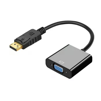 DisplayPort uz VGA adapteris IBOX IADPVGA, DisplayPort vīrišķais uz 15-pin VGA sievišķo, atbalsta 1080p, sudraba