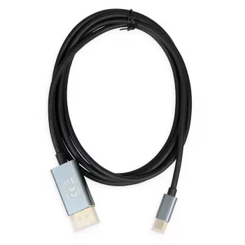 Video kabeļa adapteris IBOX ITVCDP4K USB Type-C uz DisplayPort 1.8 m Melns