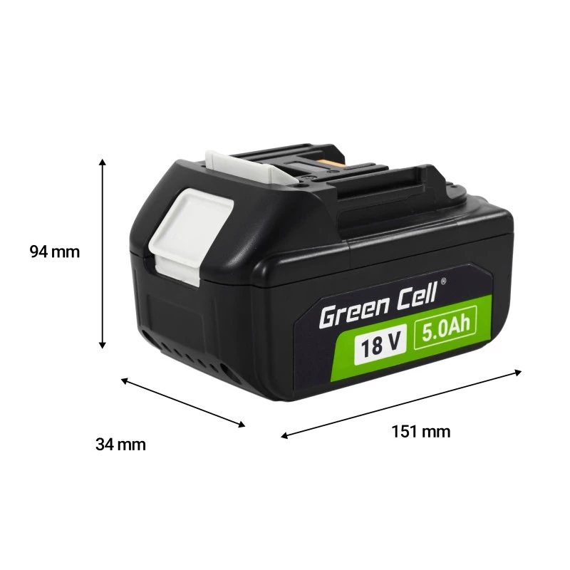 Green Cell PTMA18V5 litija-jonu akumulators 5Ah 600g