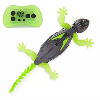 HEX BOTS Interaktīvā rotaļlieta Sienas ķirzaka RC robots | Zaļš/Pelēks