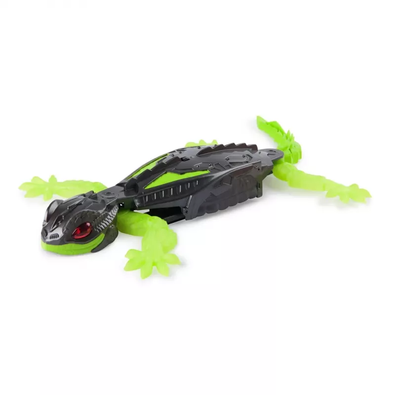 HEX BOTS Interaktīvā rotaļlieta Sienas ķirzaka RC robots | Zaļš/Pelēks