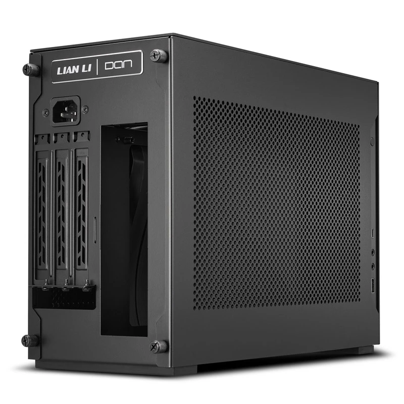 Lian Li A4-H2O X4 Mini-ITX korpuss ar PCIE 4.0 pacēlājkabeli - melns (A4-H2O X4)