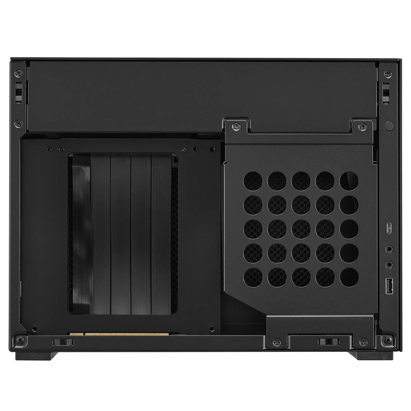 Lian Li A4-H2O X4 Mini-ITX korpuss ar PCIE 4.0 pacēlājkabeli - melns (A4-H2O X4)