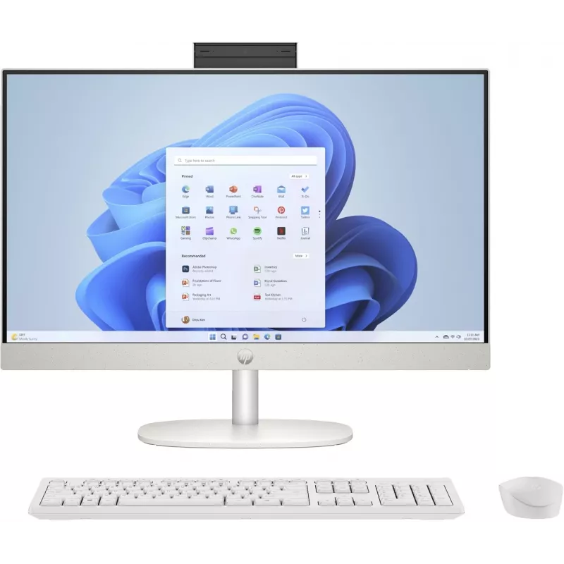 HP 24-cr0312nw AMD Ryzen™ 5 7520U 60,5 cm (23.8 inch) 1920 x 1080 pikseļu All-in-One dators 16 GB LPDDR5-SDRAM 512 GB SSD Windows 11 Home Wi-Fi 6 (802.11ax) Balts