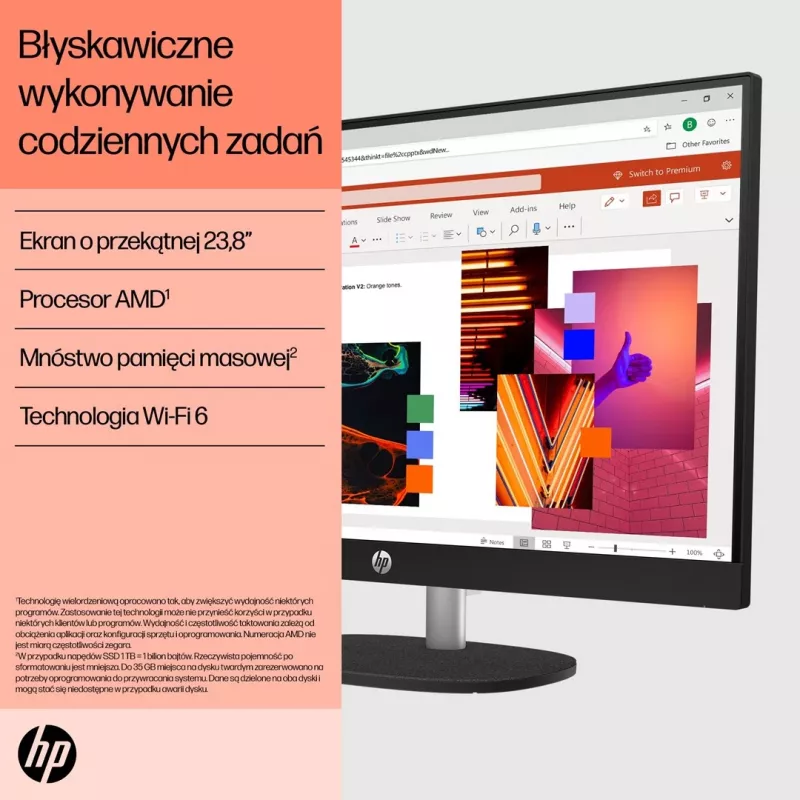 HP 24-cr0312nw AMD Ryzen™ 5 7520U 60,5 cm (23.8 inch) 1920 x 1080 pikseļu All-in-One dators 16 GB LPDDR5-SDRAM 512 GB SSD Windows 11 Home Wi-Fi 6 (802.11ax) Balts