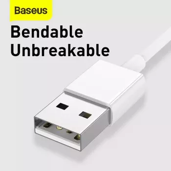 USB kabelis Baseus Superior USB 2.0 1,5m USB A – USB C / Micro USB / Lightning balts