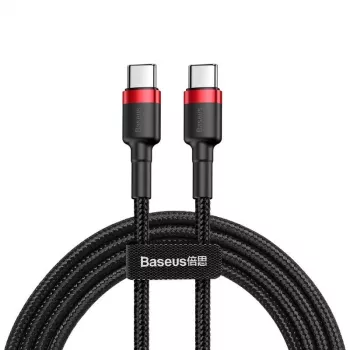 USB kabelis Baseus Cafule 2m USB C melns sarkans