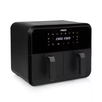 Princess 182068 Divu grozu karstā gaisa fritieris 8L 2400W 220°C LED skārienvadība (melns)