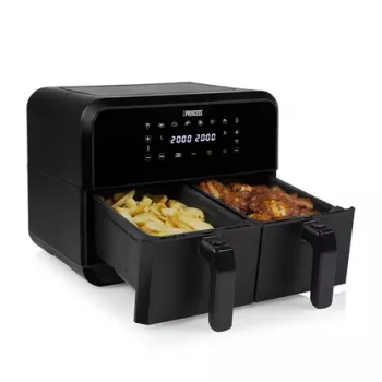 Princess 182068 Divu grozu karstā gaisa fritieris 8L 2400W 220°C LED skārienvadība (melns)