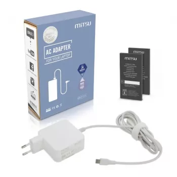 Lādētājs MITSU ZM/USBC45W 45W USB Type-C balts, viena porta lādētājs